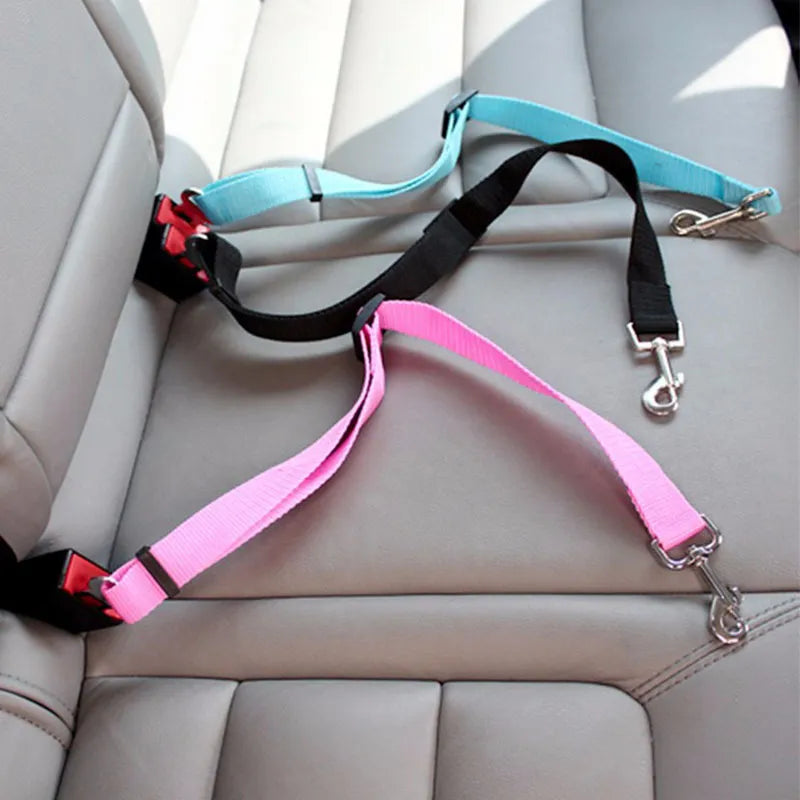 Adjustable Pet Cat Dog Car Seat  Belt Pet 
Seat Vehicle Dog Harness Lead Clip Safety Lever Traction Dog Collars Dog Accessoires